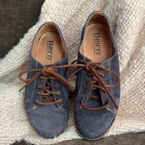 Born Navy Suede Casual Sneakers